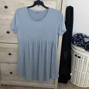blue baby doll dress